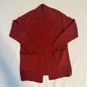 Banana Republic Open-Front Cardigan Sweater - Deep Brick Red